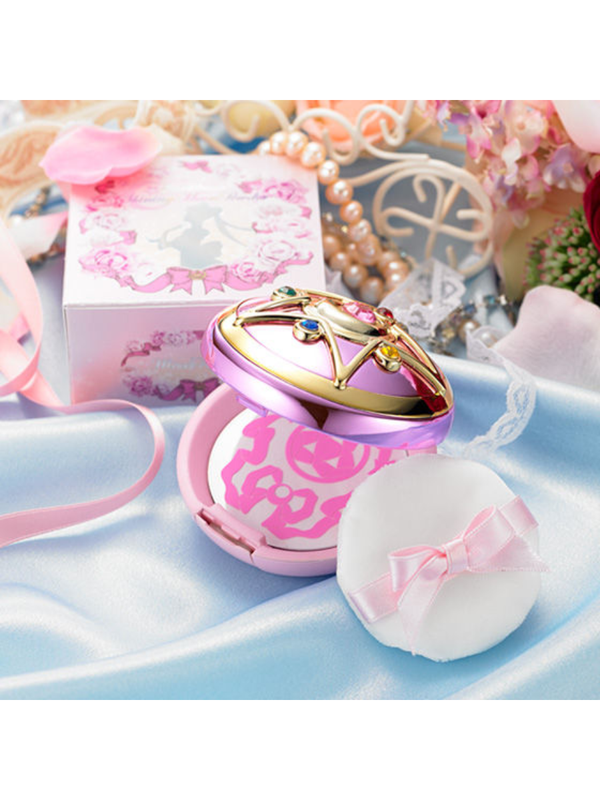 Sailor Moon R Miracle Romance Shining Moon Pressed Powder Compact 12g with Puff Mirror Case