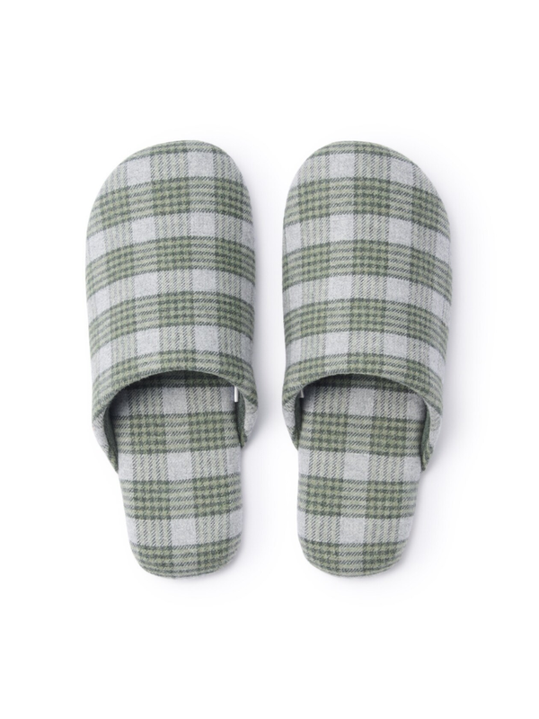 MUJI Cotton Flannel Soft Slippers Cushioned