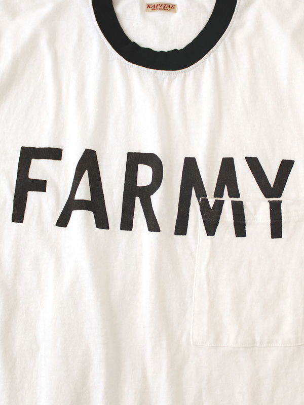 Kapital 18.5 - Jersey Ringer Pocket T-shirt (FARMY)