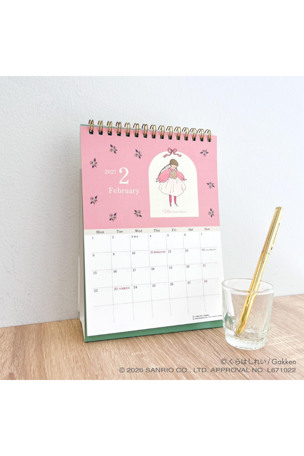 Sanrio Characters x Rei Kurahashi 2027 Desk Calendar