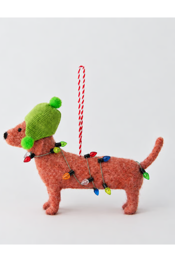 KIKA Wool Felt Dog Christmas Ornament