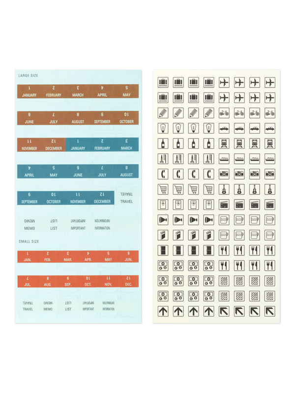 TRAVELER'S notebook 2027 Diary Customization Sticker Set