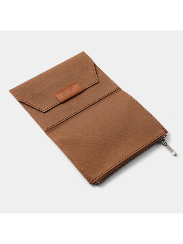 TRAVELER'S notebook Passport Size Cotton Zipper Case – Coffee