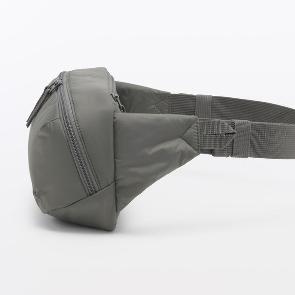 MUJI Water-Repellent Padded Sling Bag – Gray or Black