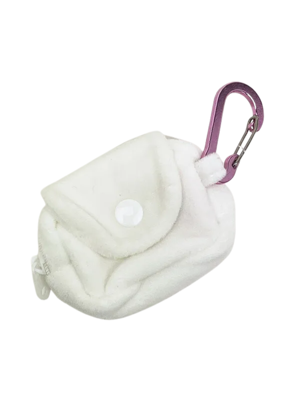 Npochamu Mini Pouch with Carabiner White