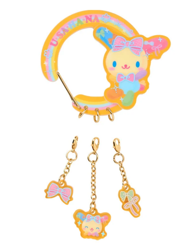 Sanrio Usa Hana Carabiner Keychain Charm "Forever Love Usa Hana" Series