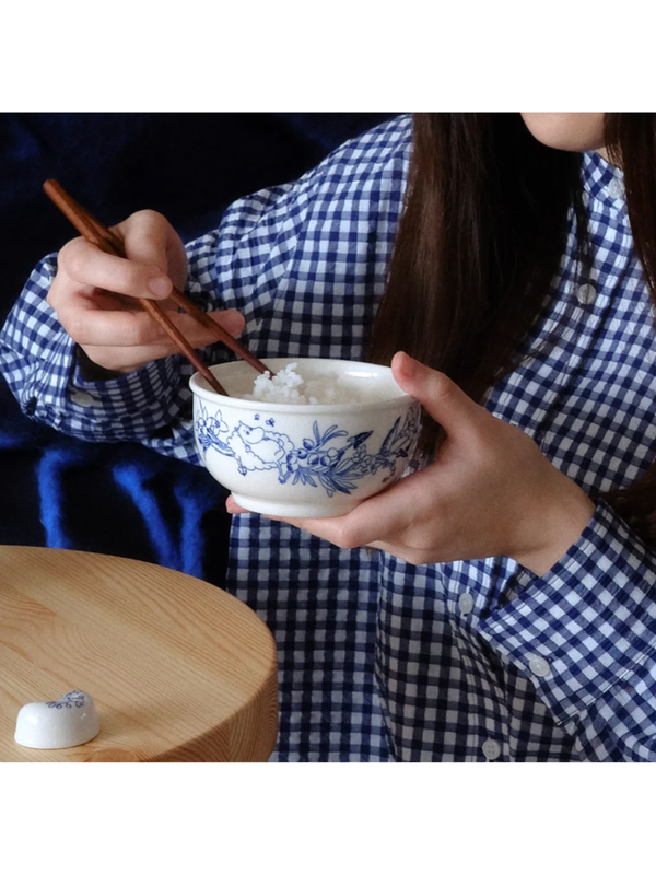 Moomin Haru Bowl 12cm Ceramic Bowl Blue White