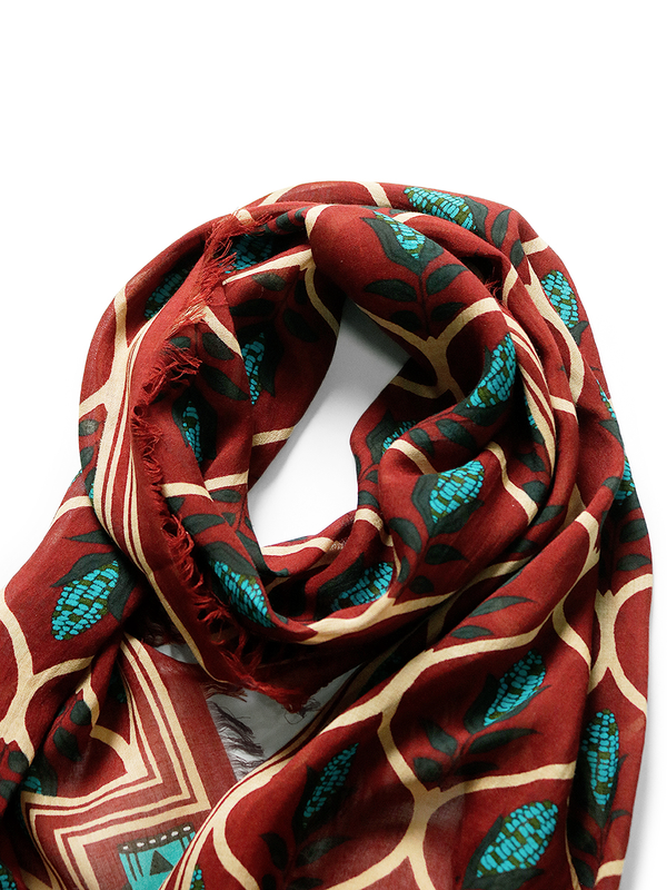 Kapital Rayon Disco Arabesque Pattern Scarves