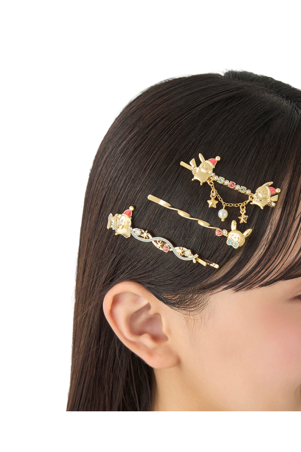 Pokemon Christmas Hair Clips Set of 3