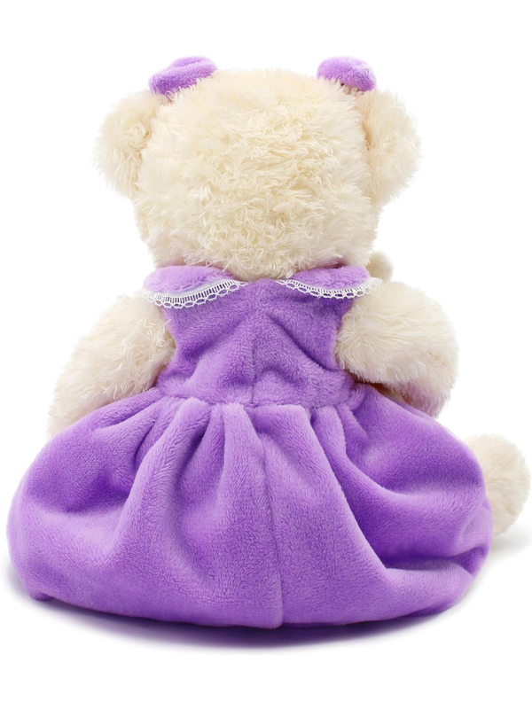 Oitscute Teddy Bear Plush Toy Purple Dress