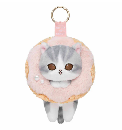 mofusand – Coffee and Donuts Strawberry Cream Mascot Keychain