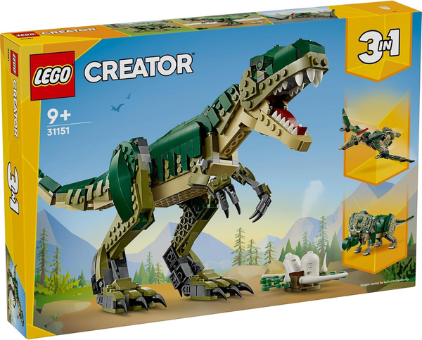 LEGO 31151 Creator Expert 3-in-1 T-Rex, Triceratops, Pterodactyl Building Set