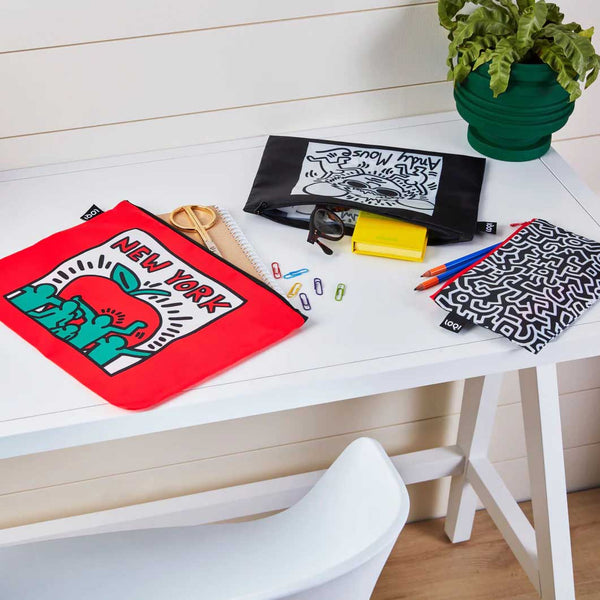LOQI Keith Haring Zip Pouch Set