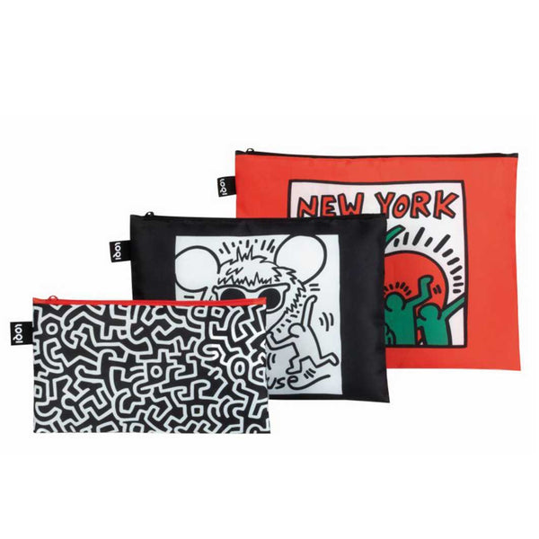 LOQI Keith Haring Zip Pouch Set