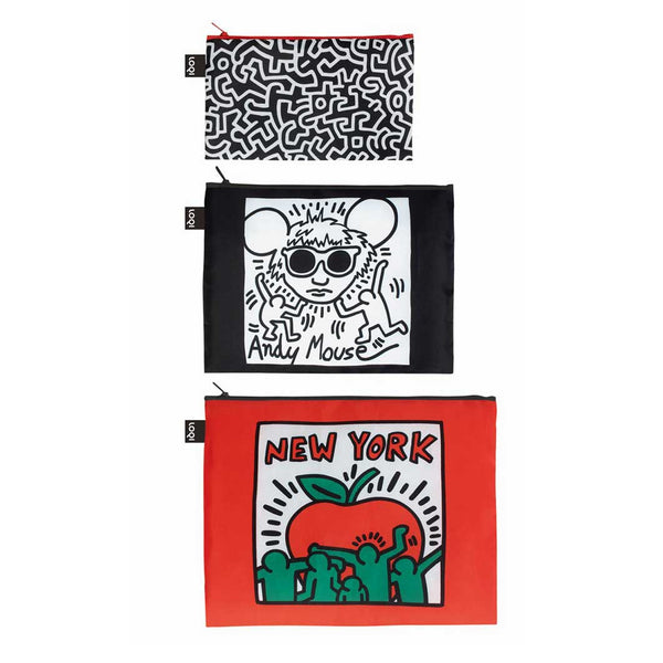 LOQI Keith Haring Zip Pouch Set