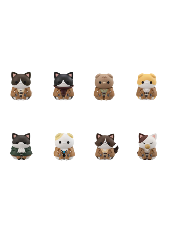 MegaHouse Attack on Titan Scout Regiment Cat Figures Blind Box – 8 Randomized Mini Figures