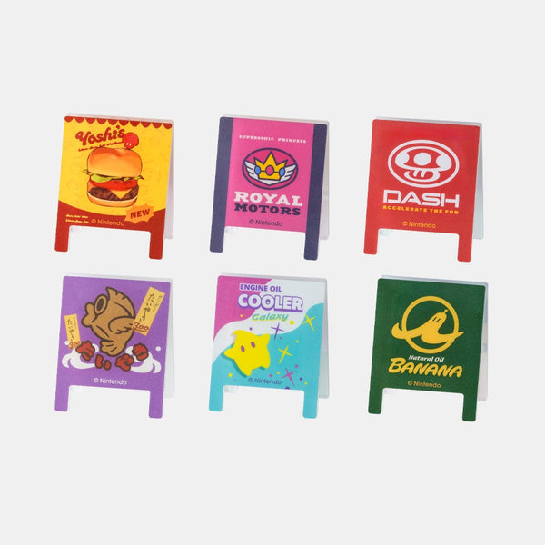 Mario Kart World Signboard Clip Set – Character Decorative Clips (Set of 6)