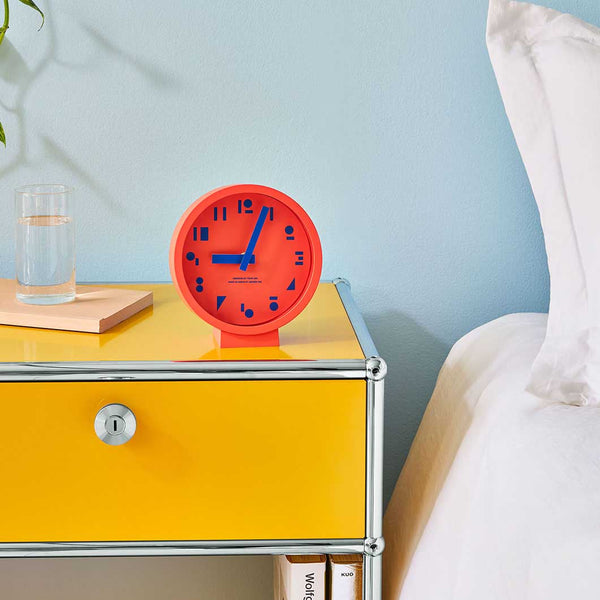M,S,S. Desk Clock Orange by Yohei Oki Modern Geometric Table Clock