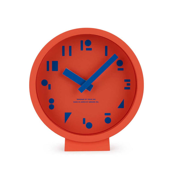 M,S,S. Desk Clock Orange by Yohei Oki Modern Geometric Table Clock