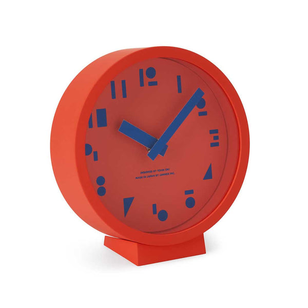 M,S,S. Desk Clock Orange by Yohei Oki Modern Geometric Table Clock