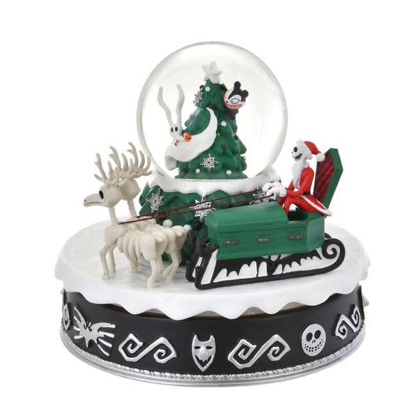 Disney The Nightmare Before Christmas Snow Dome with Moving Sleigh