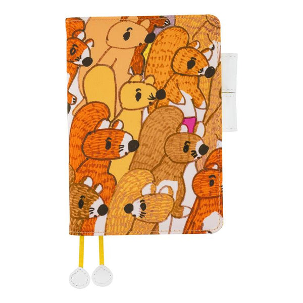 Hobonichi Techo 2026 100%ORANGE Busy Squirrels Original Size A6 Planner Cover
