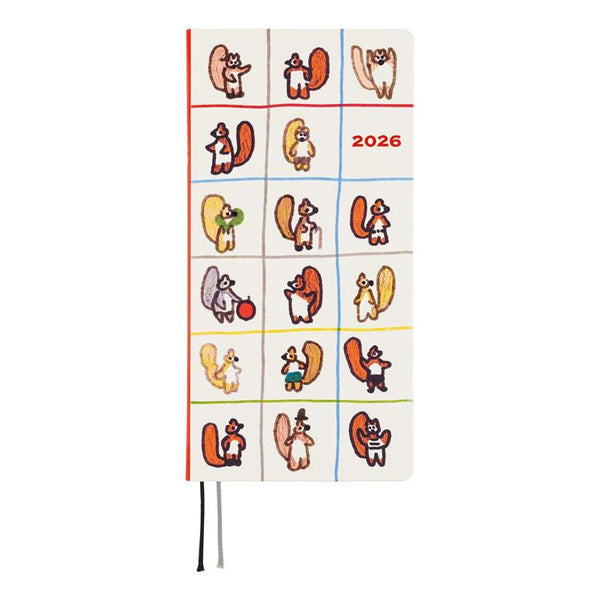 Hobonichi Weeks 100% ORANGE Squirrel Moving Planner Japanese
