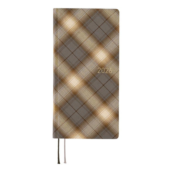 Hobonichi Techo 2026 Weeks Foggy Check Shirt Fabric Planner