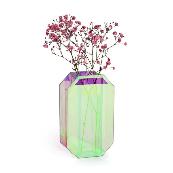 Mirage Octagon Glass Vase
