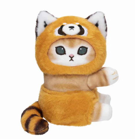 mofusand Grabby Meow Clip Plush Red Panda Meow Mini Mascot Keychain