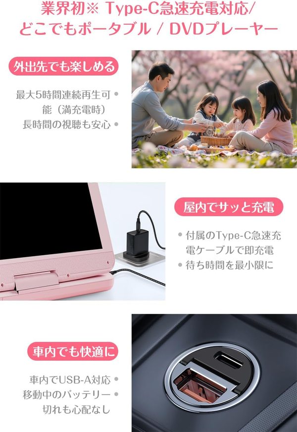 Aestiquo PD101 Portable DVD Player with 10.5" LCD Screen