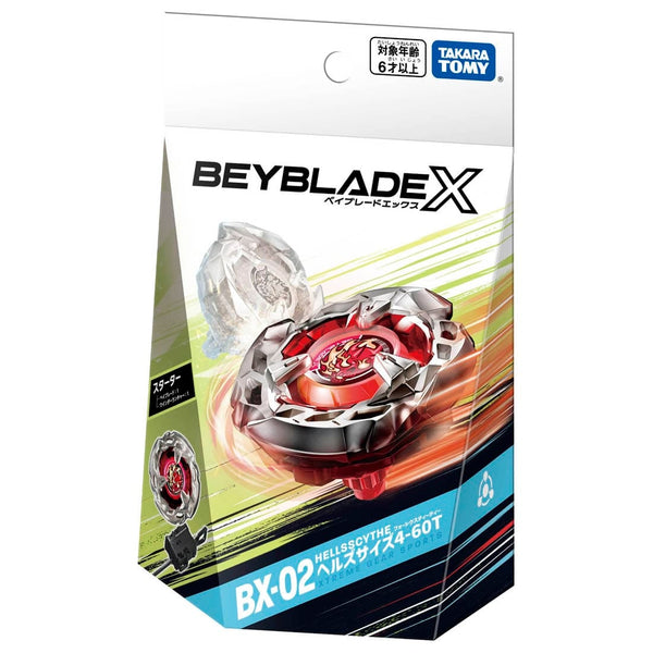 Takara Tomy BEYBLADE X BX-02 Starter Hell’s Scythe 4-60T
