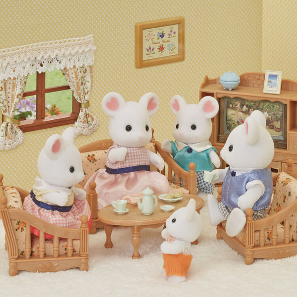 Sylvanian Families Marshmallow Mouse Family Figure Set