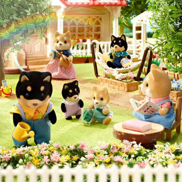 Sylvanian Families  Shiba Inu Family Figurine Set – 6-Piece Collectible Dog Dolls