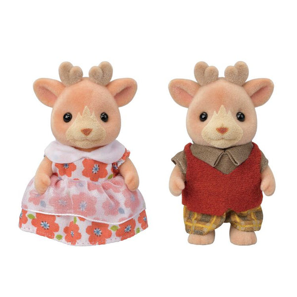 Sylvanian Families Reindeer Siblings & Christmas Holiday Lodge Set