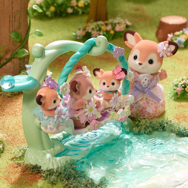 Sylvanian Families Deer Baby Waterside Swing Playset