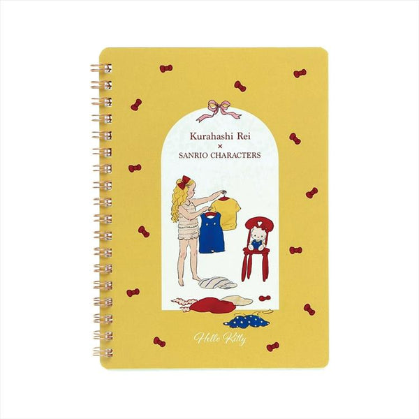 Sanrio Characters × Reiko Kurahashi Hello Kitty B6 Ring Notebook