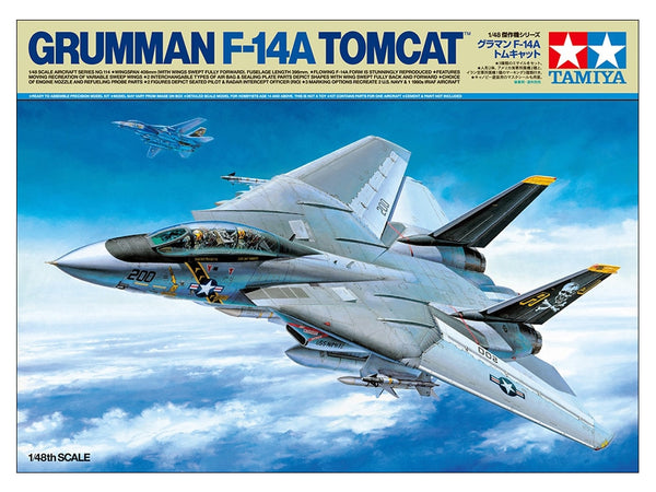 Tamiya 1/48 Scale Detailed Plastic Model Kit Grumman F-14A Tomcat
