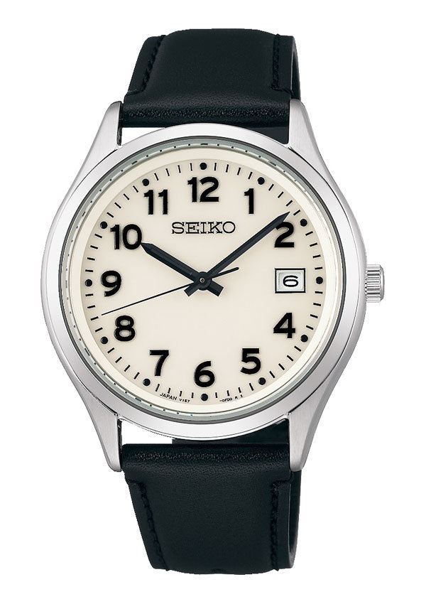 Seiko SBPX157 Solar Cream Dial Stainless Steel Case Watch