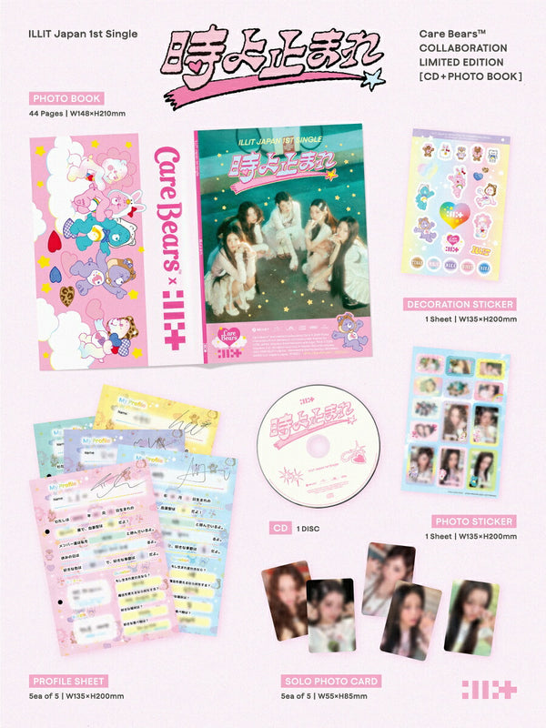 ILLIT – Toki yo Tomare First Press Limited Edition Care Bear™ CD + Photo Book