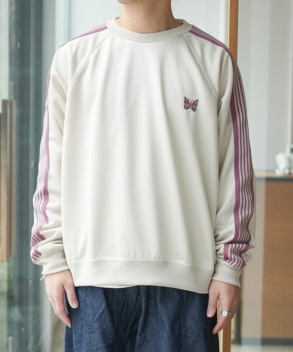 NEEDLES TRACK CREW NECK SHIRT -- Ivory