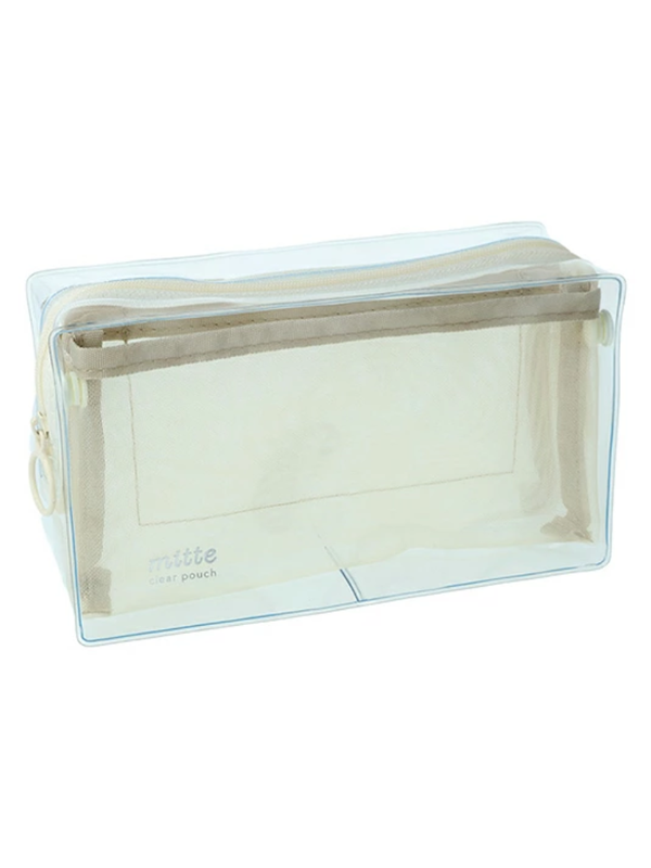 Mitte Clear Multi-Compartment Mesh Box Pouch
