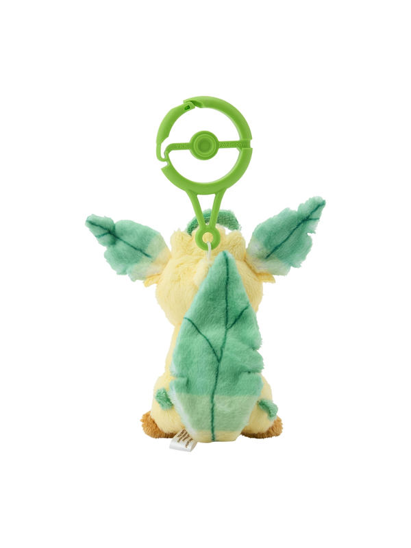 Pokemon Leafeon Mascot Plush with Poke Ball Carabiner Bag Charm