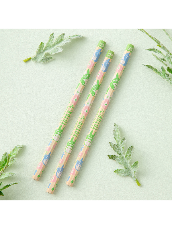 My Neighbor Totoro 2B Pencil Set 12 Pack Colorful Leaf Design