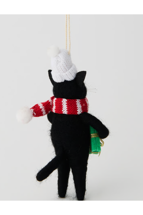 KIKA Wool Felt Cat Christmas Ornament