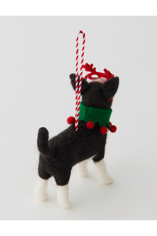 KIKA Wool Felt Dog Christmas Ornament