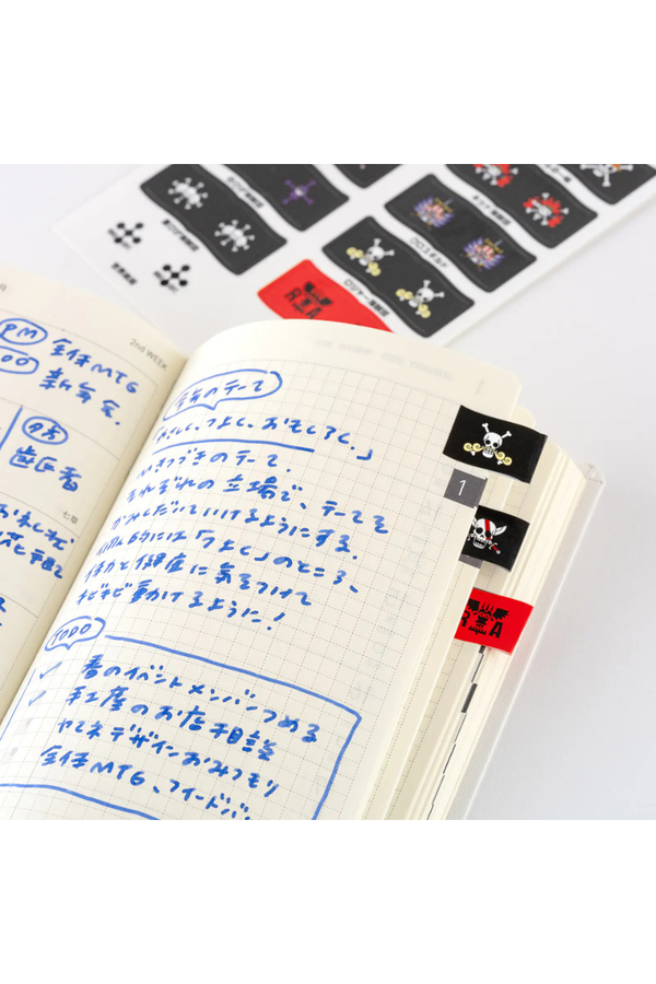 Hobonichi ONE PIECE Pirate Flag Index Stickers