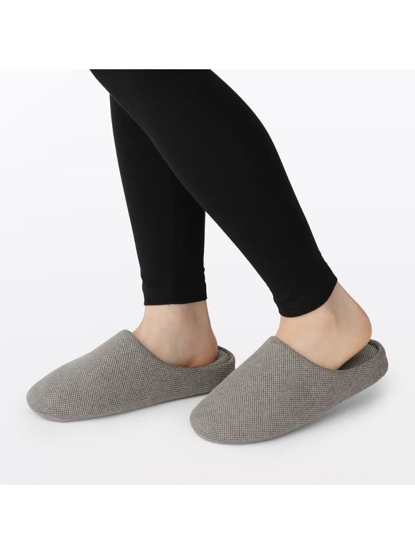 MUJI Cotton Twill Indoor Slippers with Firm Cushioned Sole