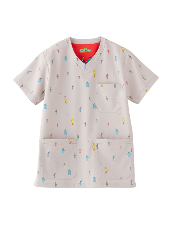 Scrub Canvas Club Sesame Street Unisex Scrub Top