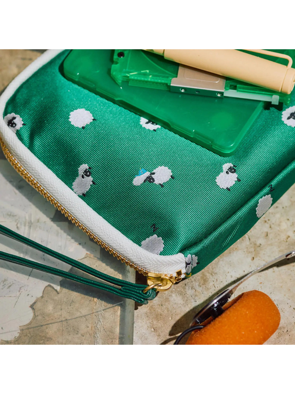 Hobonichi Tie & Chief Sheep Sheep Sheep Accordion Pouch